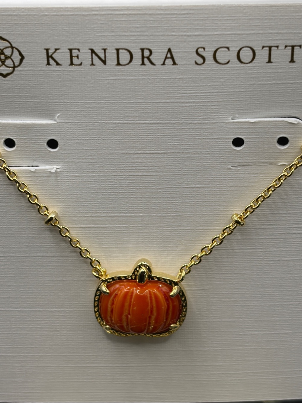 Kendra Scott Pumpkin Short Pendant Necklace